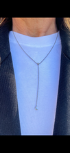 Dainty Lariat with Pave Diamond Star Necklace