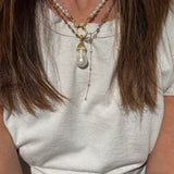 Sea Pearl Necklace with Diamond Clasp