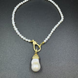 Sea Pearl Necklace with Diamond Clasp