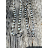 Fresh Water Pearl Beaded Necklace with Pave Diamond Clasp