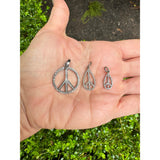 Pave Diamond Peace Pendant