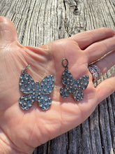 Blue Diamond Butterfly Pendant