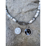 Black and White Dentrite Necklace with Black Spinel Clasp
