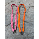 Deerskin Braided Leather Choker with Pave Diamond Clasp