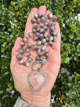 Large Chocolate Moonstone Beaded necklace with Diamond Clasp