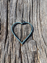 Turquoise Open Heart with Pave Diamond Bail