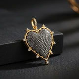 Silver and Gold Detailed Heart Pendant