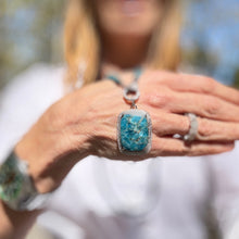 Apatite and Diamond Pendants