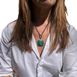 Malachite and Diamond Pendants
