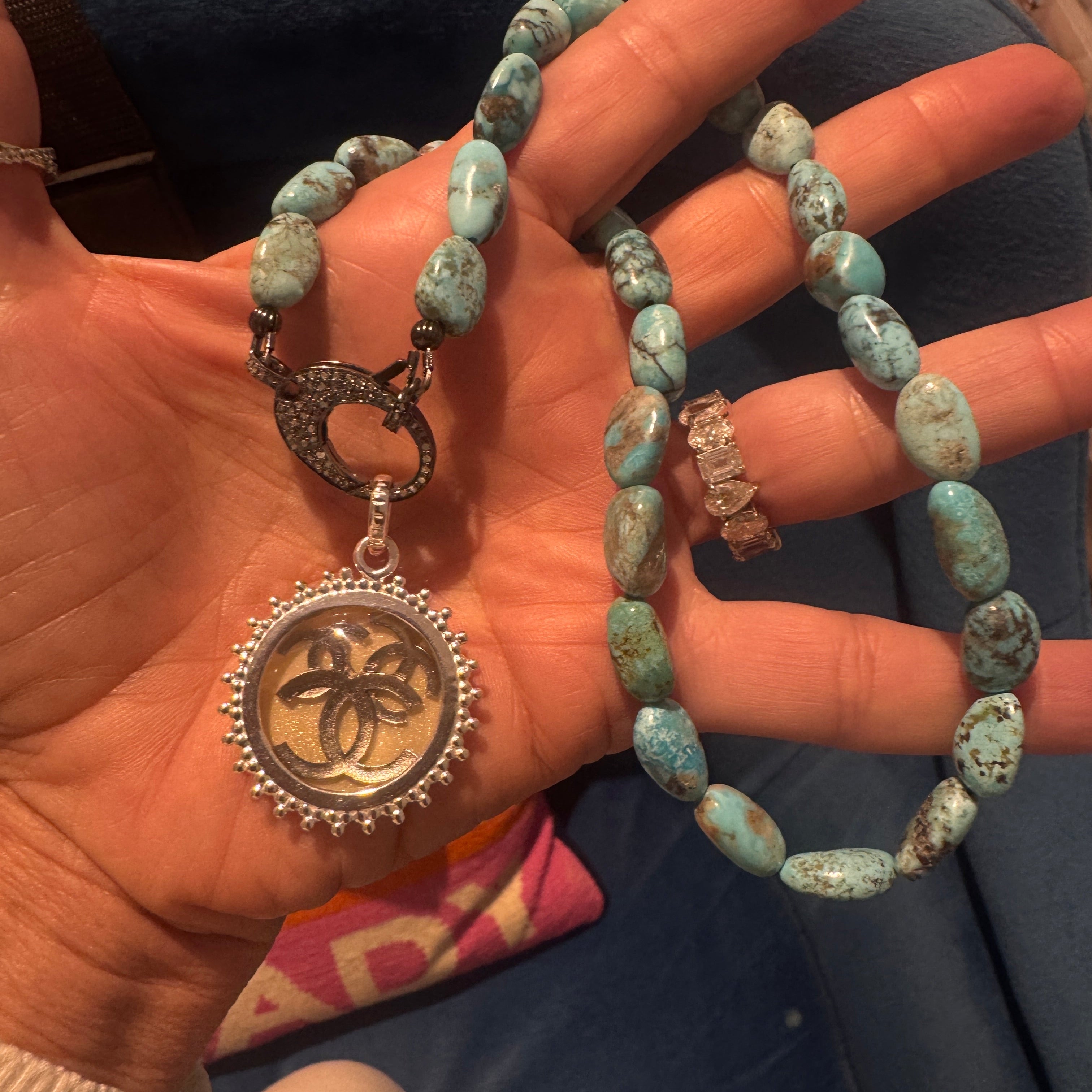 Repurposed Chanel Button Pendant