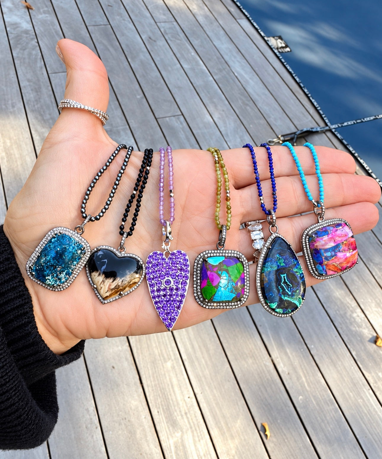 Small Gemstone Beaded Necklace