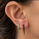 Black Spinel Stiletto Earrings