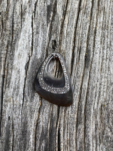 One of a Kind Horn Pendants with Pave Diamond Details