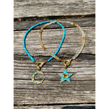 Citrine Heishi Beaded Necklace with Pave Diamond Clasp