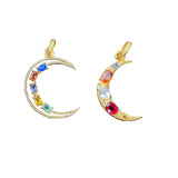 Multi Sapphire and Pave Diamond Pendants