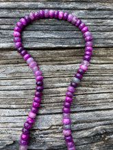 Sugilite Beaded Heishi Necklace with Pave Diamond Clasp