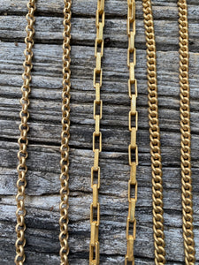 Matte Gold Necklace with Pave Diamond Clasp