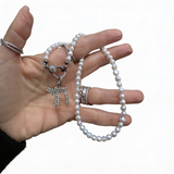 Pearl and Diamond Chai Pendant