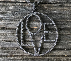 Pave Diamond Love Pendant