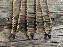 Gold Plated Chain with Pave Diamond Clasp