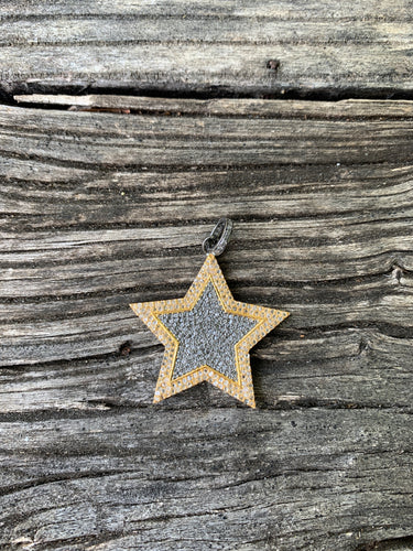 Two-Tone Pave Diamond Star