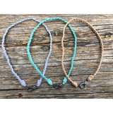 Braided Leather Suede Necklace with Small Pave Diamond Lobster Claw Clasp