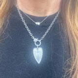 Silver Double Diamond Layering Necklace