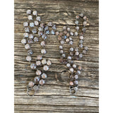 Chocolate Moonstone Coin Bezel Necklace with Pave Diamond Clasp