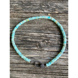 Heishi 7mm Beaded Necklace with Pave Diamond Clasp