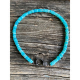 Heishi 7mm Beaded Necklace with Pave Diamond Clasp