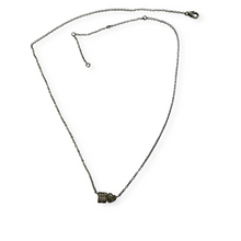 Silver Double Diamond Layering Necklace