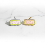 Enamel and Pave Diamond NYC Pendant