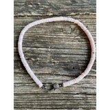 Heishi 7mm Beaded Necklace with Pave Diamond Clasp