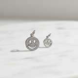 Pave Diamond Smiley Face Pendant