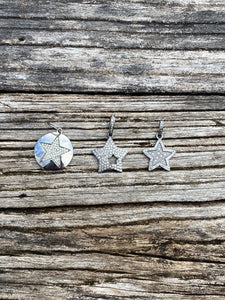 Pave Diamond Assorted Star Charms