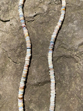 Heishi Australian Opal Beaded Necklace with Pave Diamond Clasp.