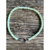 Heishi 7mm Beaded Necklace with Pave Diamond Clasp