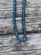 Apatite Faceted Beaded Necklace with Pave Diamond Clasp