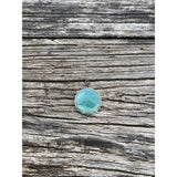 Chalcedony Disc with Evil Eye and Pave Diamond Pendant