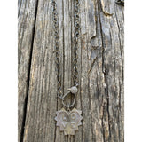 Sterling Silver Open Link Necklace with Pave Diamond Clasp
