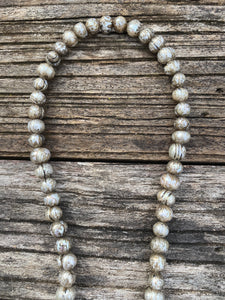 Fresh Water Pearls with OM Mantra Overlay with Pave Diamond Clasp