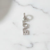 Pave Diamond Bold LOVE Pendant