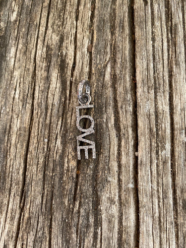 Pave Diamond Bold LOVE Pendant