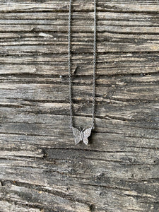 Pave Diamond Butterfly Chain Layering Necklace