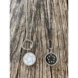 Gemstone and Pave Diamond Pendant with Scattered Inlay of Stars and Hearts