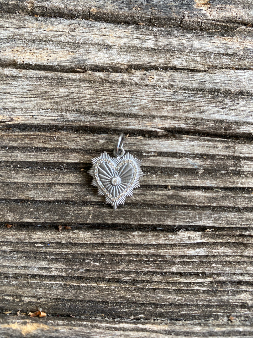 Small Pave Diamond Heart Pendant