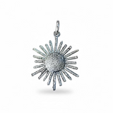 Pave Diamond Starburst Pendant