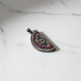 Ombré Sapphire and Diamond Fruit Slice Pendant