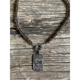 Smokey Quartz Heishi Beaded Necklace with Pave Diamond Clasp