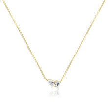 Gold Double Diamond Layering Necklace
